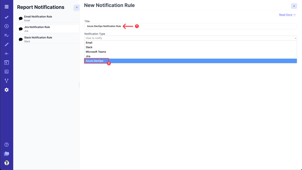 Testomat.io - Notification Azure DevOps
